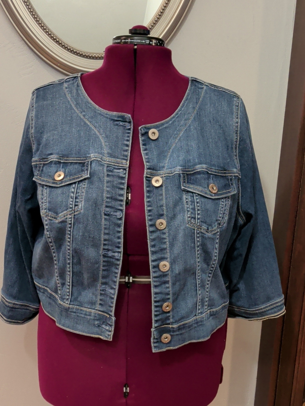 torrid Blue Denim Collarless Jean Jacket